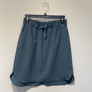 Khaki Green Lululemon On the Fly Skirt